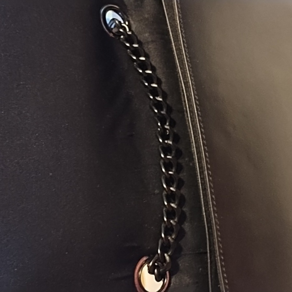 Aldo  Black & Heavy Metal Chain Bag - Picture 12 of 16